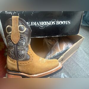 Brown and Black Western Boots
